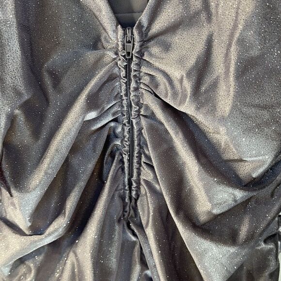 Macy's lavender with silver sparkles mini dress available in small and large - Picture 6 of 9